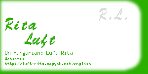 rita luft business card